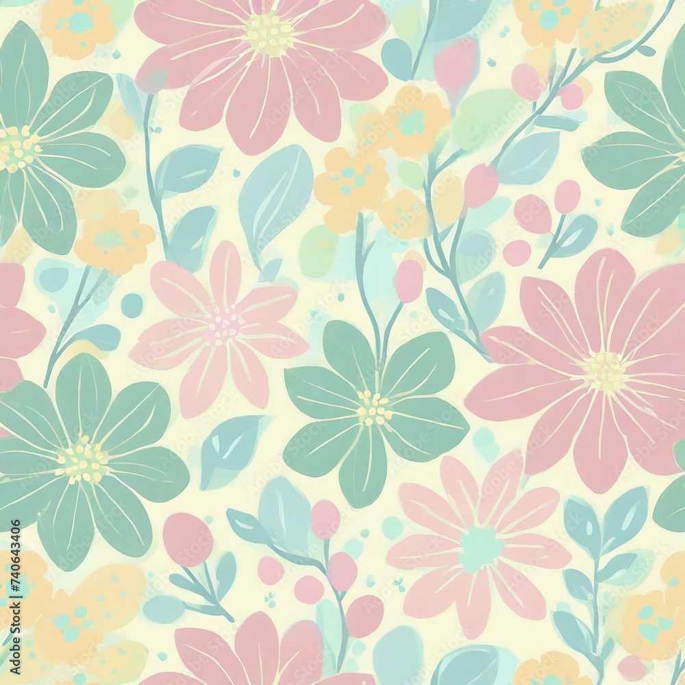 custom made wallpaper toronto digitalseamless floral pattern