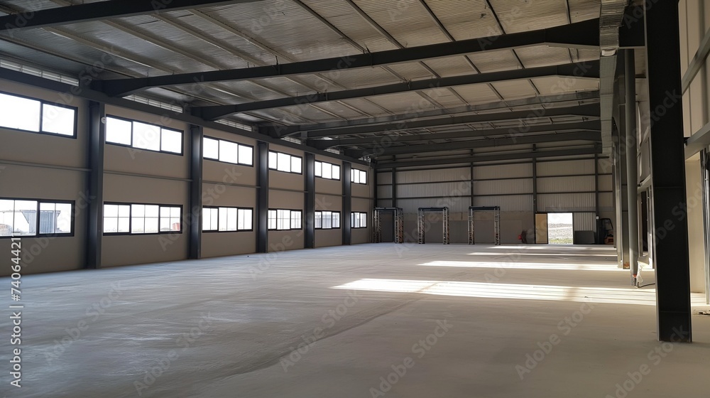 Industrial building or modern factory for manufacturing production plant Industrial building or modern factory for manufacturing production plant