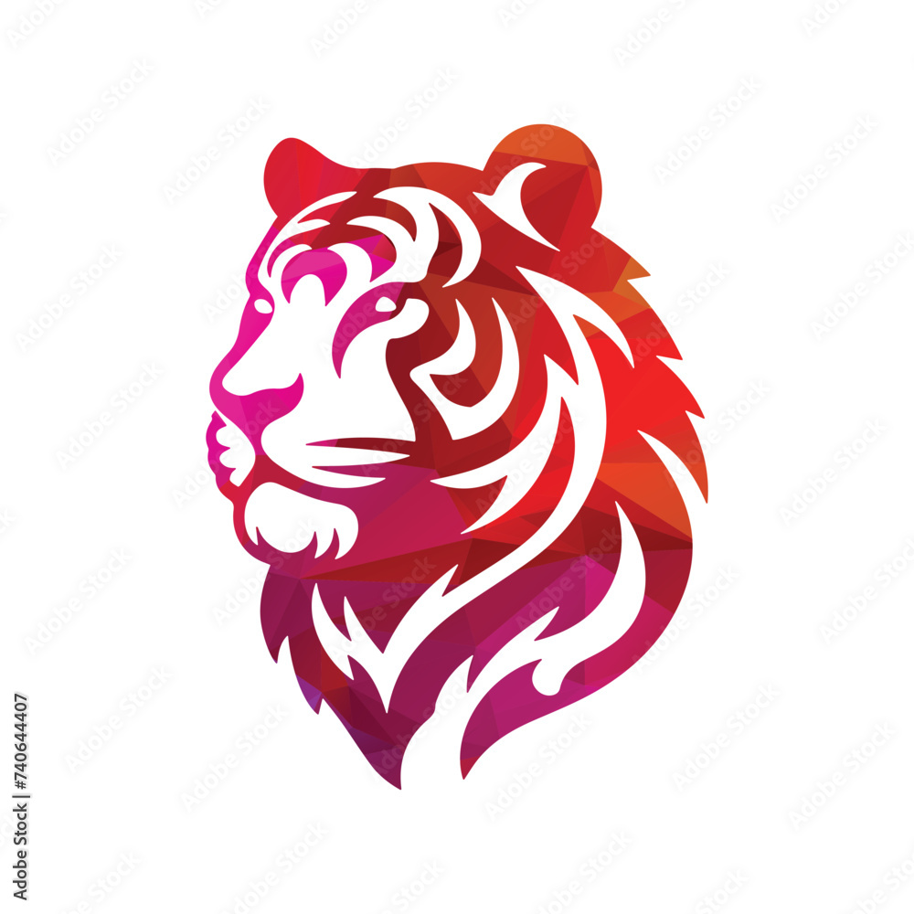 Roaring tiger logo design vector illustration Roaring tiger logo design vector illustration