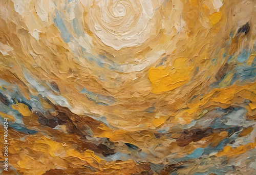 Abstract artistic drawing. Hand-painted by dry brush texture background paint. Oil painting style
