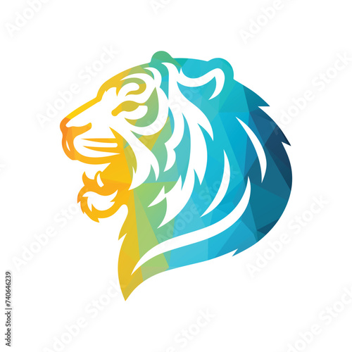 Wallpaper Mural Roaring tiger logo design vector illustration Torontodigital.ca
