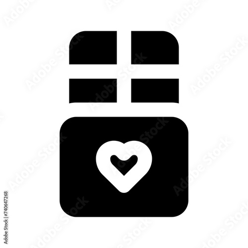 chocolate glyph icon