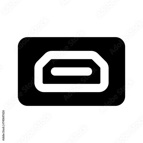 hdmi port glyph icon
