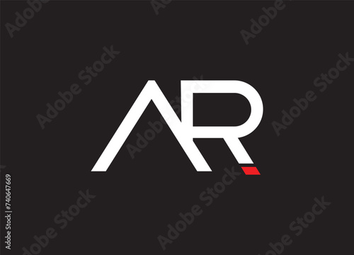 AR RA A R initial based letter icon logo.