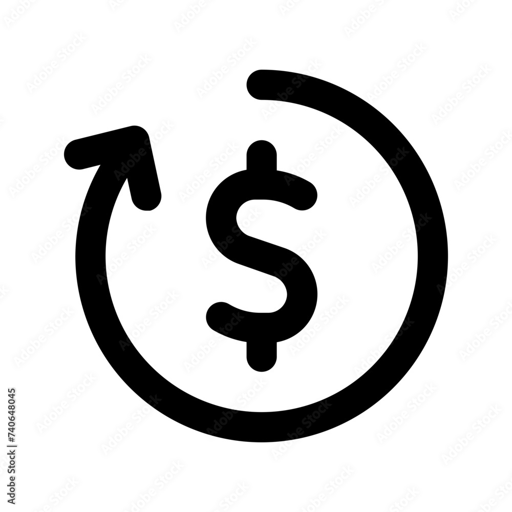 return of investment glyph icon return of investment glyph icon
