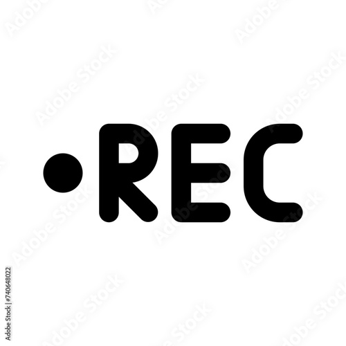 rec glyph icon