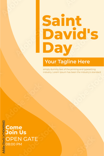 Poster Happy Saint David Day theme for your Promotion Resource photo