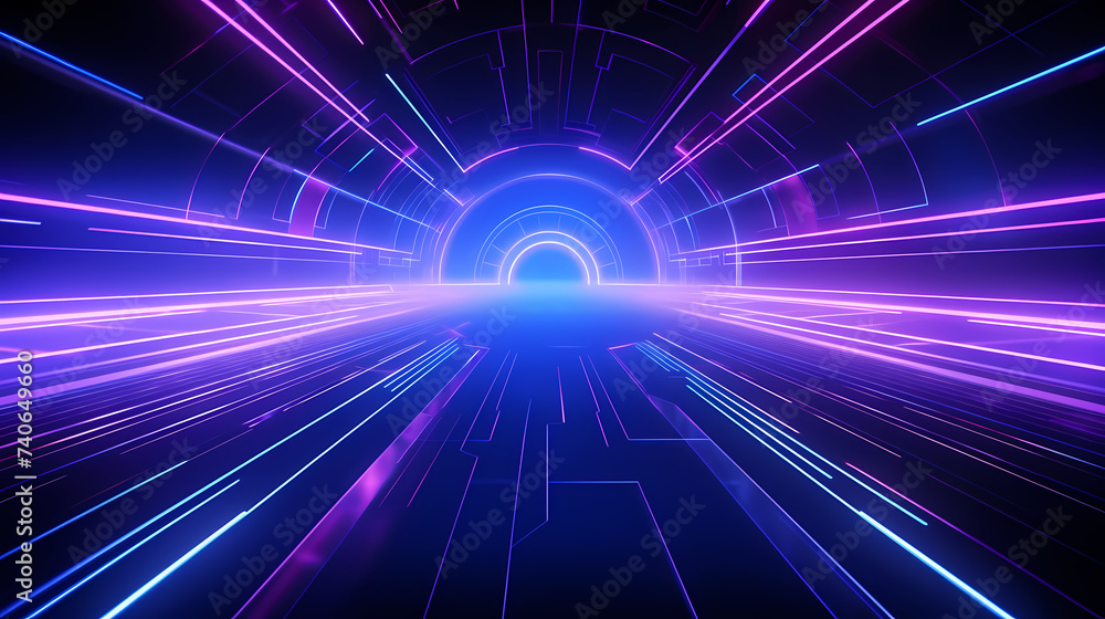 Obraz premium Artificial intelligence background, 3D image of modern technology, holographic digital earth technology screen background