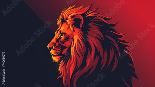 Lion Logo Design Template for Creative Branding and Identity  Majestic Animal Emblem for Business  Corporate and Company  Generative AI  