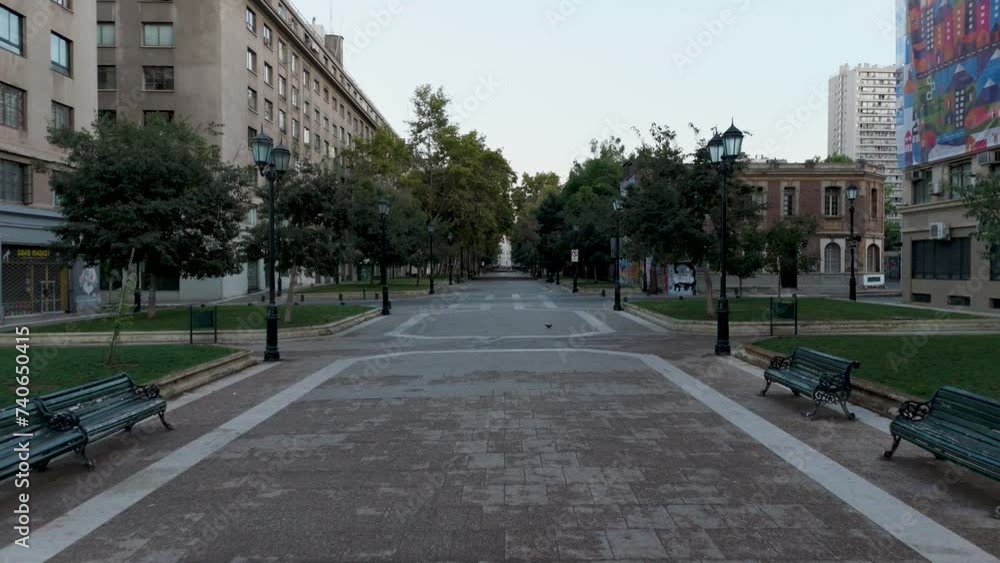 Santiago de Chile La Moneda Paseo Bulnes aerial view traveling Santiago de Chile La Moneda Paseo Bulnes aerial view traveling