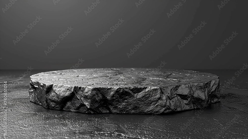 Naklejka premium 3d illustration empty podium with abstact background very realistic front view mock up