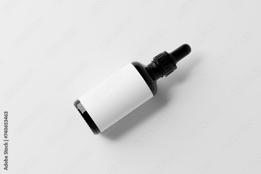 Black Dropper Bottle Mockups
A glass black dropper bottle which is completely black. Black Dropper Bottle Mockups
A glass black dropper bottle which is completely black.