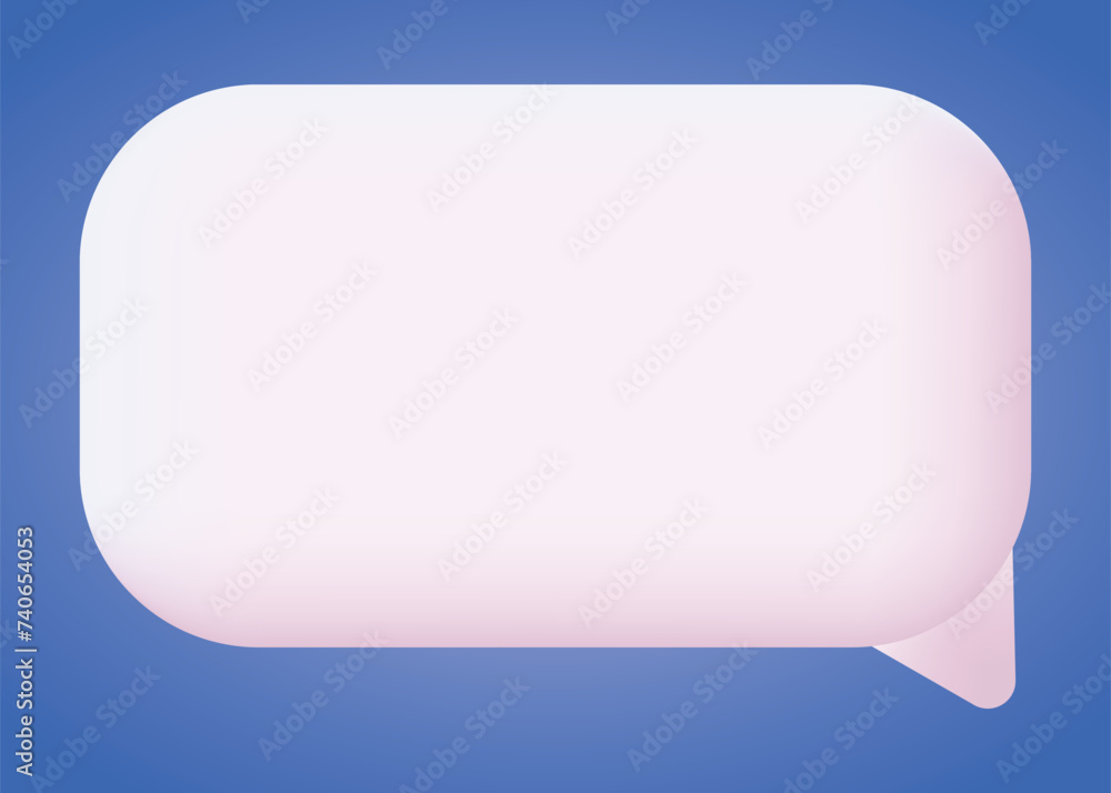 3d white speech bubble, social media chat message icon. Empty text bubble, comment, dialogue balloon vector 3d white speech bubble, social media chat message icon. Empty text bubble, comment, dialogue balloon vector