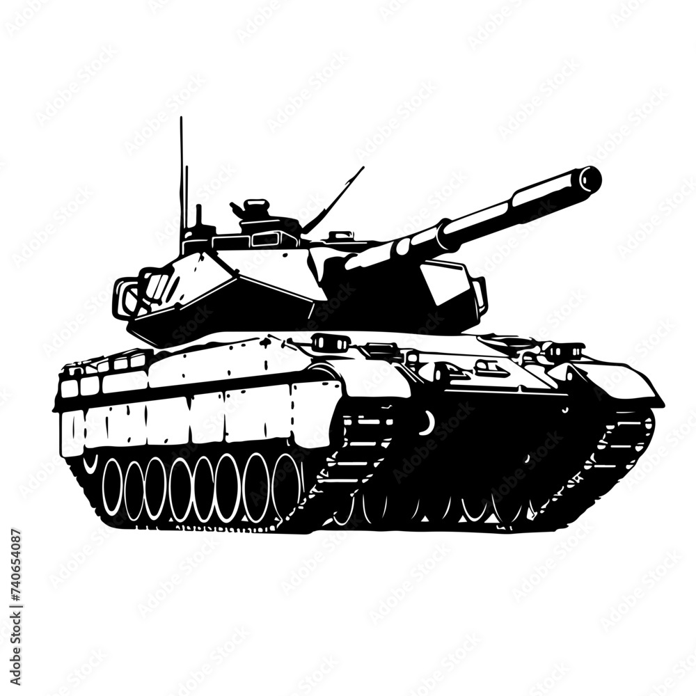 Silhouette of Armored Fighting Vehicle (Tank)