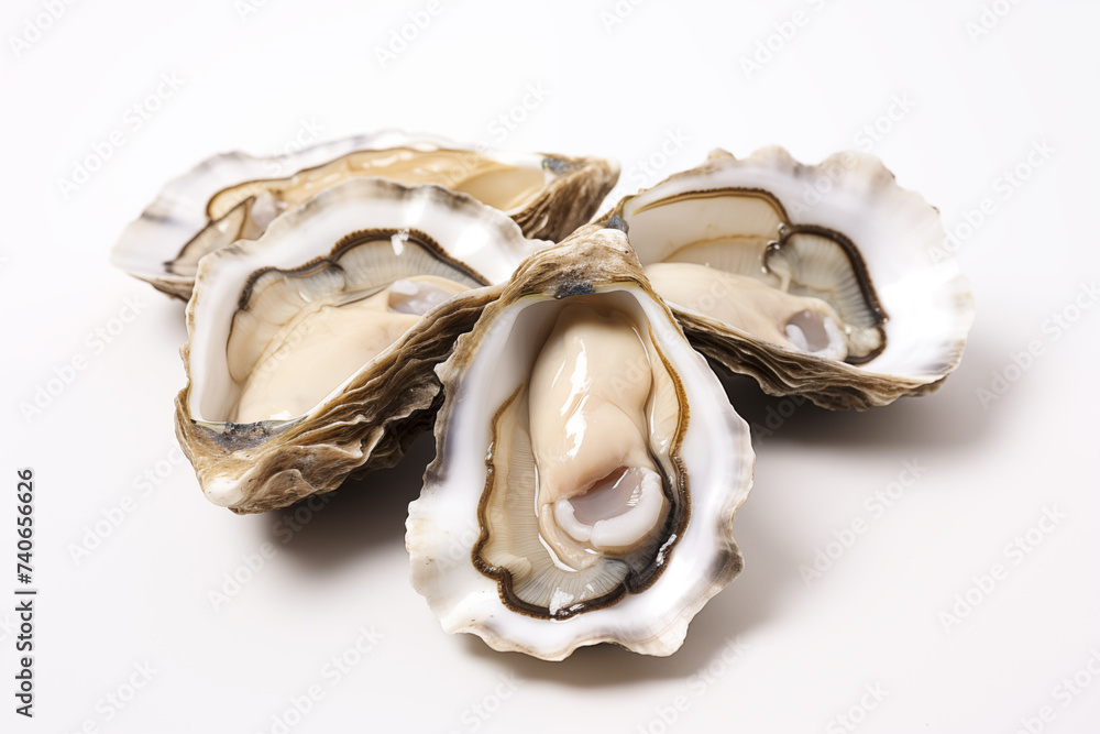oysters isolated on a white background