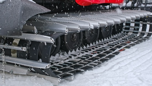 Bild auf Leinwand Snow Groomer Machine Continuous Track Drive with Metal Blades