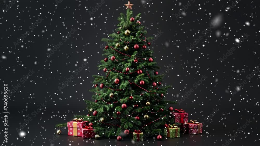 Christmas ornaments ball. Set Transparent glass Christmas balls. Falling snowflakes. Falling snowflakes effect. Noel. Loop. Christmas tree. Christmas ornaments ball. Set Transparent glass Christmas balls. Falling snowflakes. Falling snowflakes effect. Noel. Loop. Christmas tree.