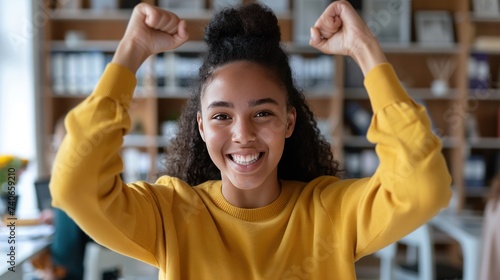 A mixed-race girl is excited to begin her studies after the holidays