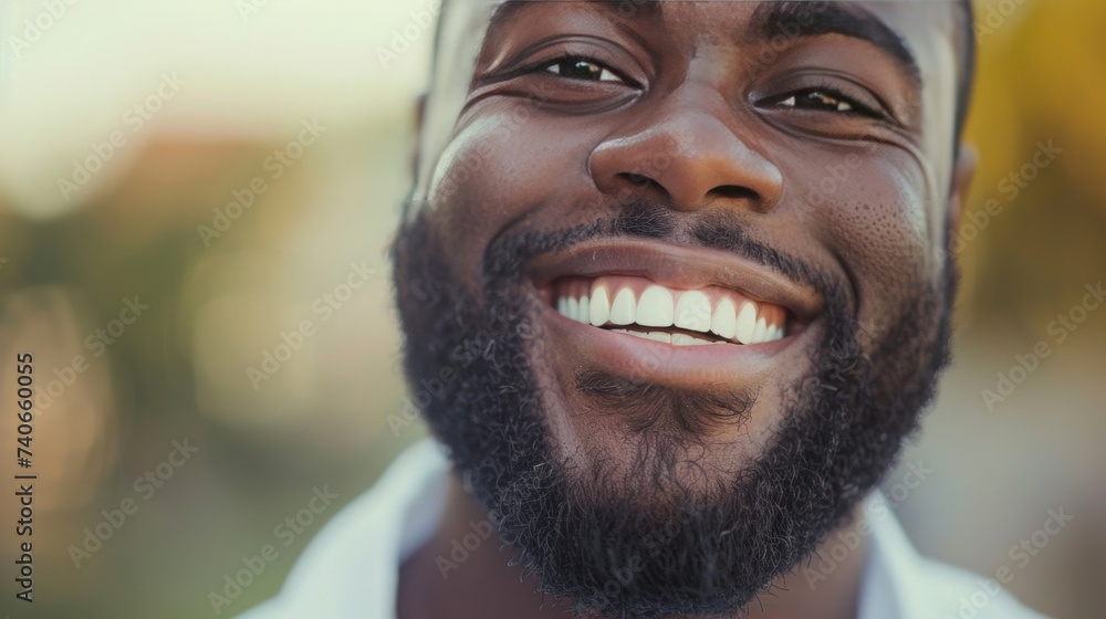 Radiant Smile of a Joyful Man