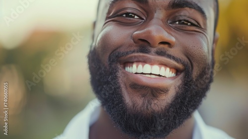 Radiant Smile of a Joyful Man