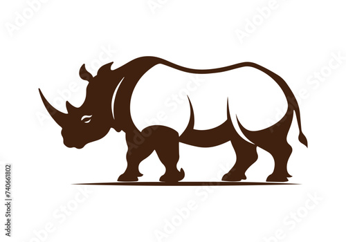 Logo of Rhino icon vector silhouette isolated design white background