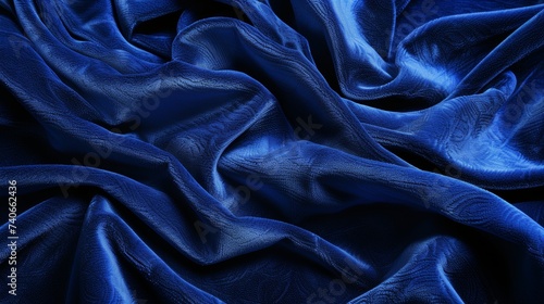 Rich velvet texture in deep royal blue