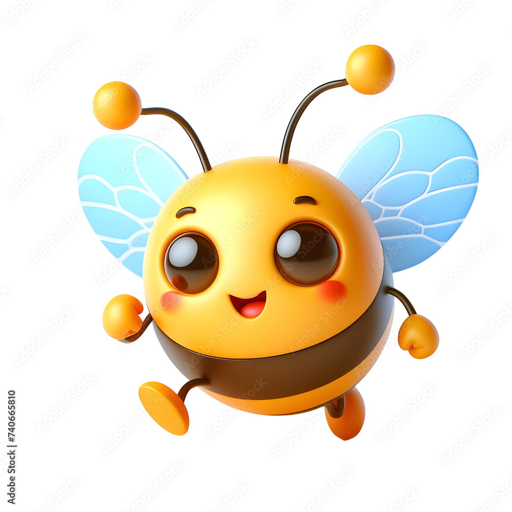 Obraz premium A cute bee running