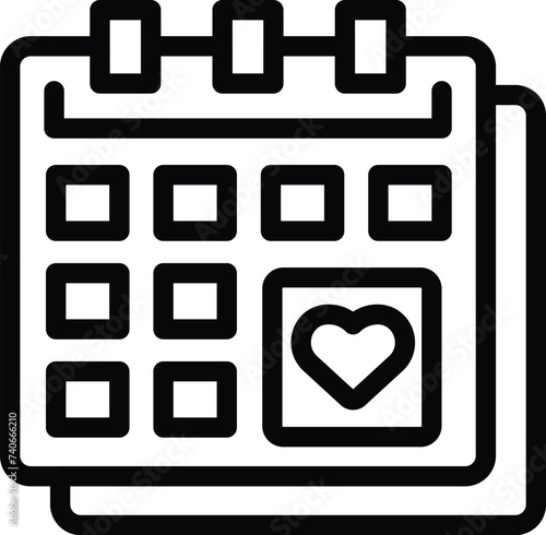 Holy calendar icon outline vector. Scripture catholic. Mass priest holy