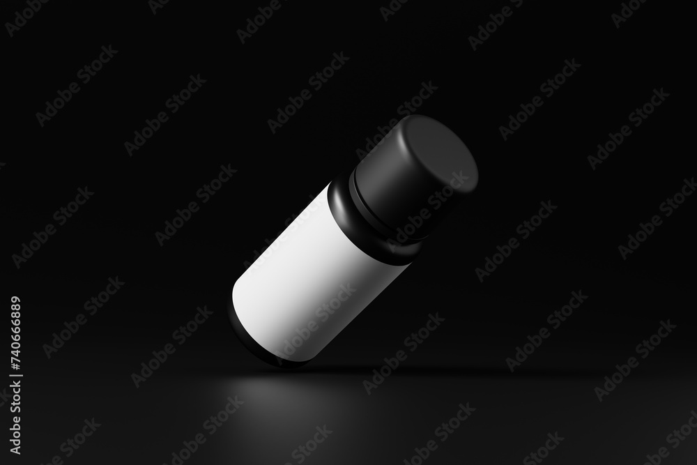 Small black bottle packaging mockup Small black bottle packaging mockup