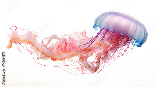 Jellyfish on white background