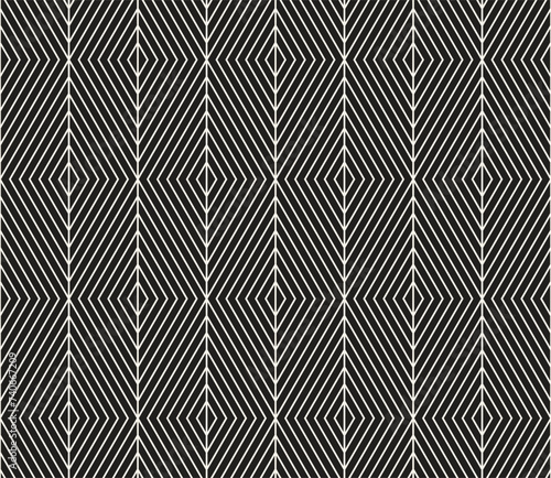 Vector seamless pattern. Repeating geometric elements. Stylish monochrome background design.