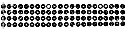 Sparkles icon vector set. Twinkling stars illustration sign collection. Shining burst symbol. Star logo.