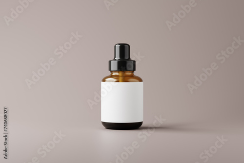 Wallpaper Mural A dropper bottle mockup set featuring a sleek amber glass dropper bottle and an outer packaging box Torontodigital.ca