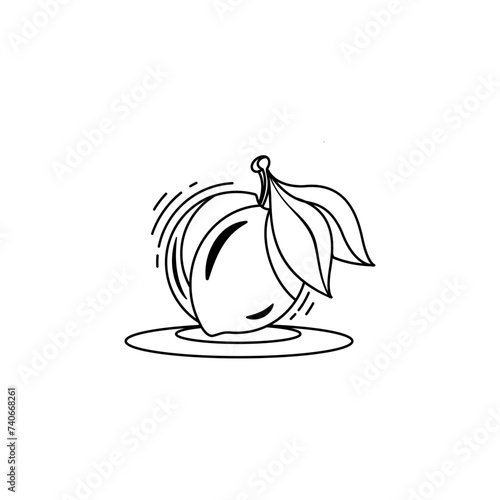 peach logo icon design