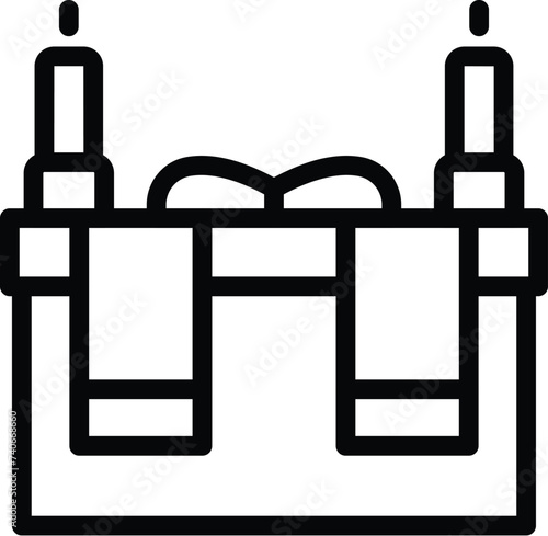 Priest stand icon outline vector. Man religious culture. Church catholic speech