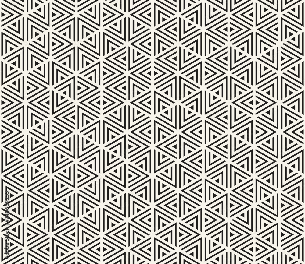 Vector seamless pattern. Repeating geometric elements. Stylish monochrome background design. Vector seamless pattern. Repeating geometric elements. Stylish monochrome background design.