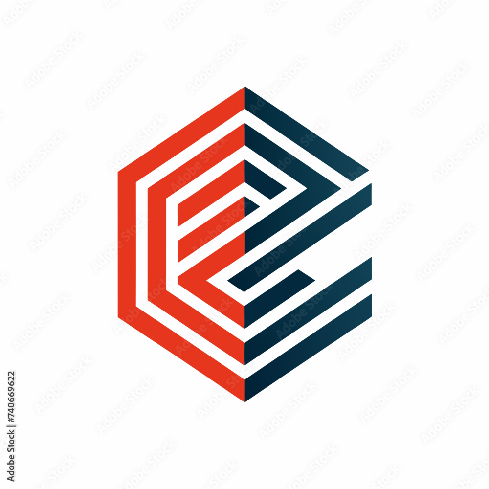 Creative Logo Concept with Abstract Branded Lines Creative Logo Concept with Abstract Branded Lines