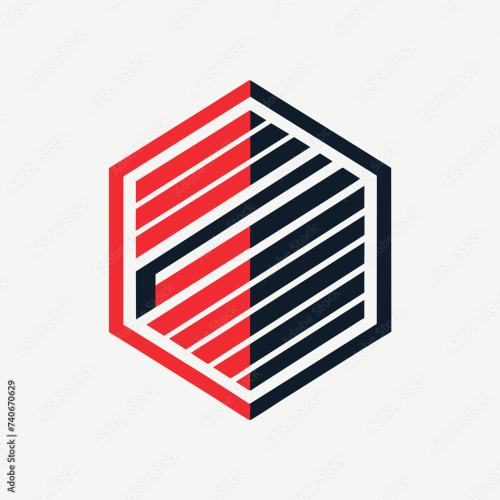 Fototapeta premium Creative Logo Concept with Abstract Branded Lines
