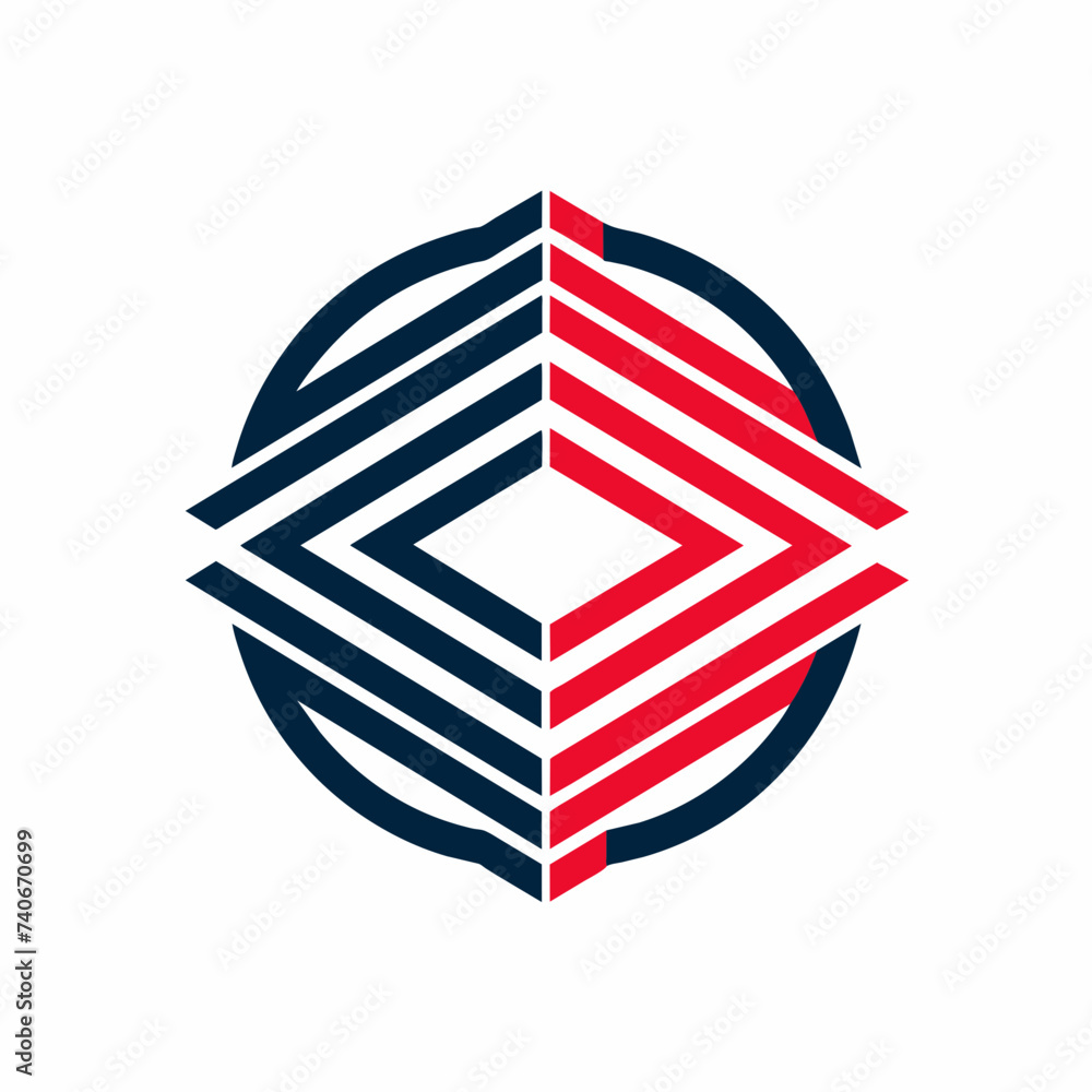 Creative Logo Concept with Abstract Branded Lines Creative Logo Concept with Abstract Branded Lines