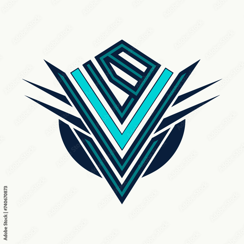Creative Logo Concept with Abstract Branded Lines Creative Logo Concept with Abstract Branded Lines
