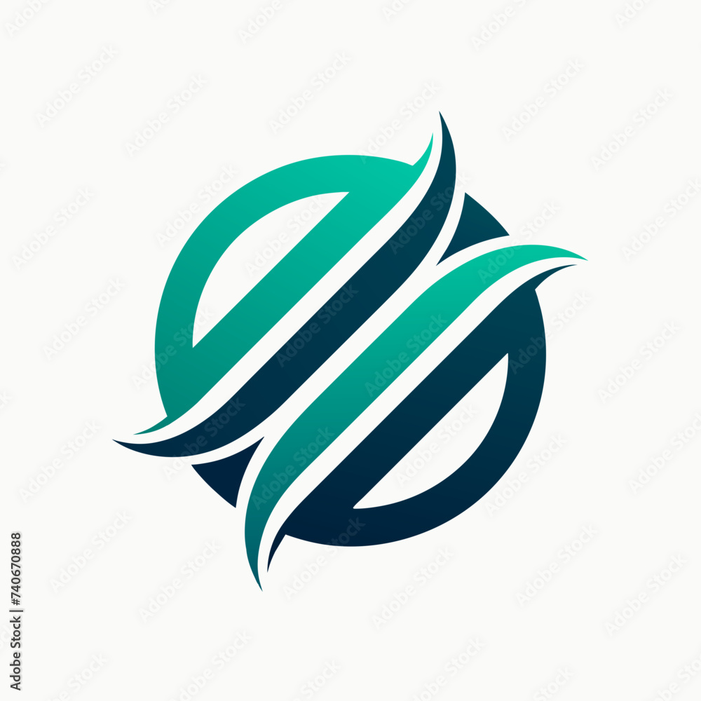 Obraz premium Creative Logo Concept with Abstract Branded Lines