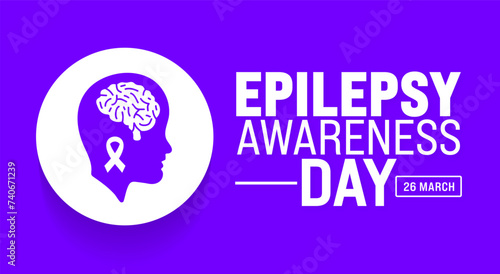 March is Epilepsy Awareness day or Purple Day background template. Holiday concept. use to background, banner, placard, card, and poster design template with text inscription and standard color.