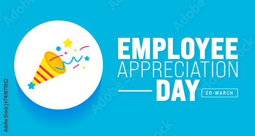 Employee Appreciation Day background design Template.