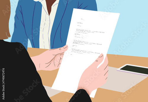 Professional handshake over a business agreement photo