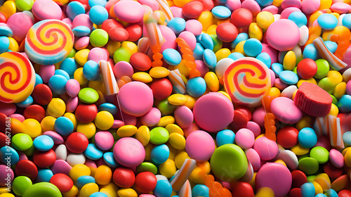 Close-up of colorful jelly candies background
