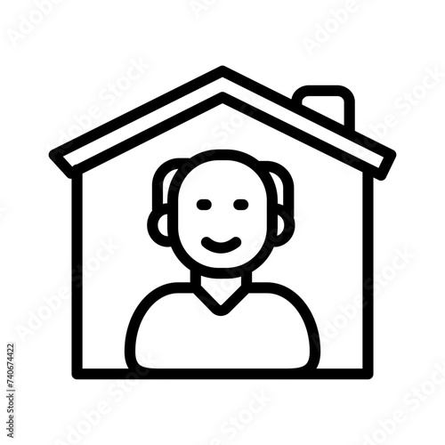 Nursing Home icon in vector. Logotype
