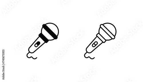 Karaoke icon design with white background stock illustration