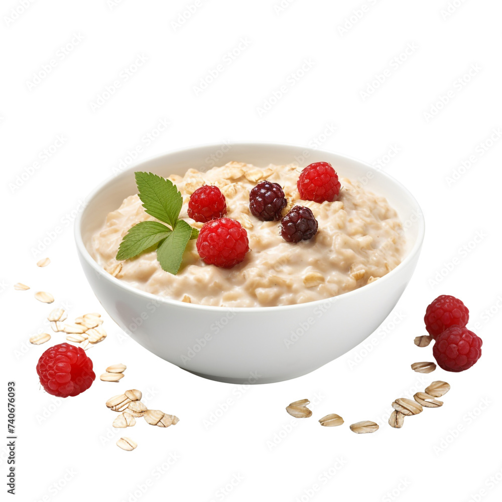 Oatmeal isolated on transparent background Oatmeal isolated on transparent background
