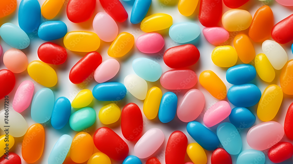 Close-up of colorful jelly candies background Close-up of colorful jelly candies background
