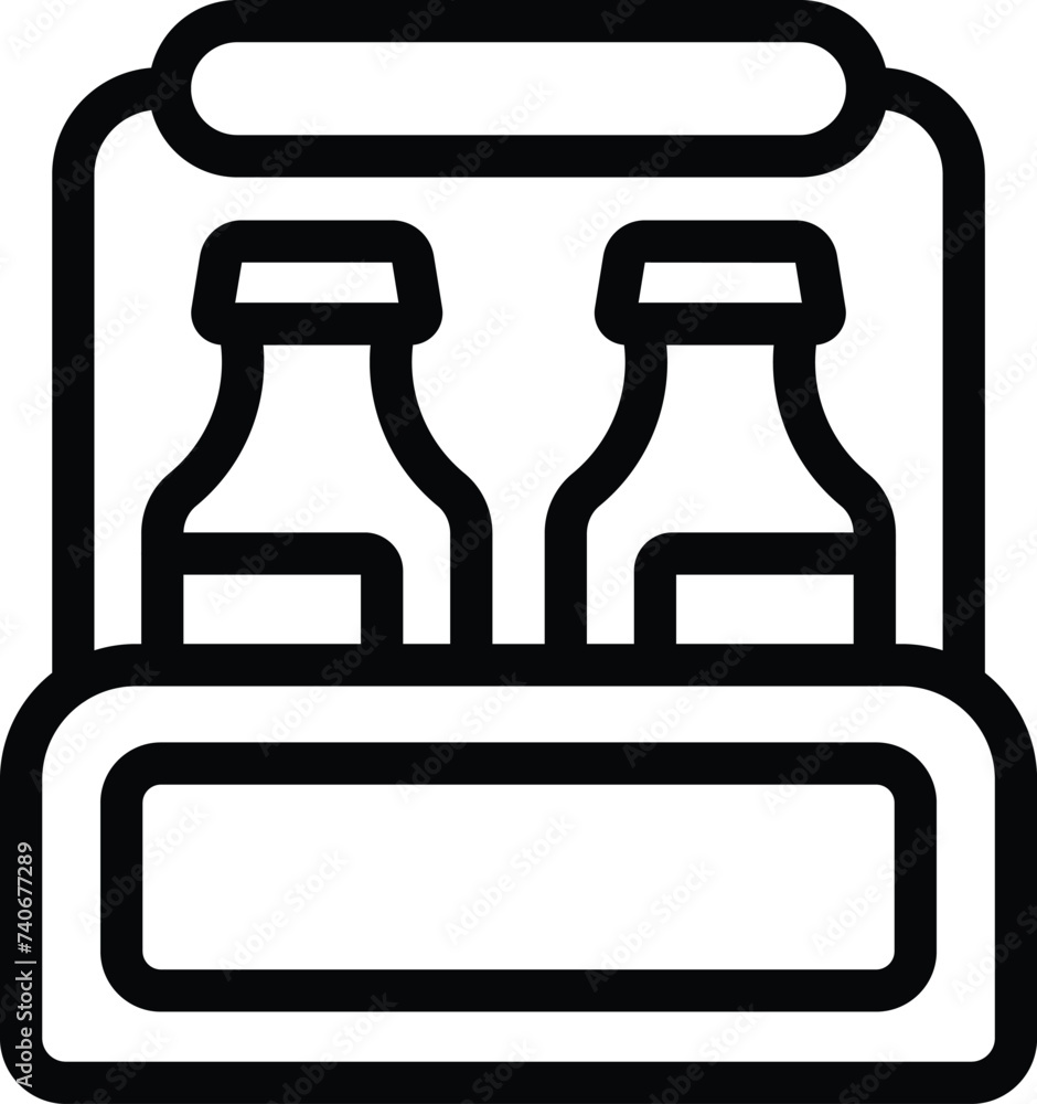 Zero alcohol beer pack icon outline vector. Nonalcoholic malt drinks. Brewery free alcohol production Zero alcohol beer pack icon outline vector. Nonalcoholic malt drinks. Brewery free alcohol production